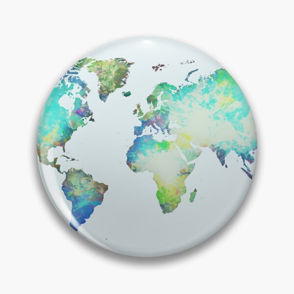 Item preview, World map silhouette with stain colours designed and sold by AlbertoRuiZ.