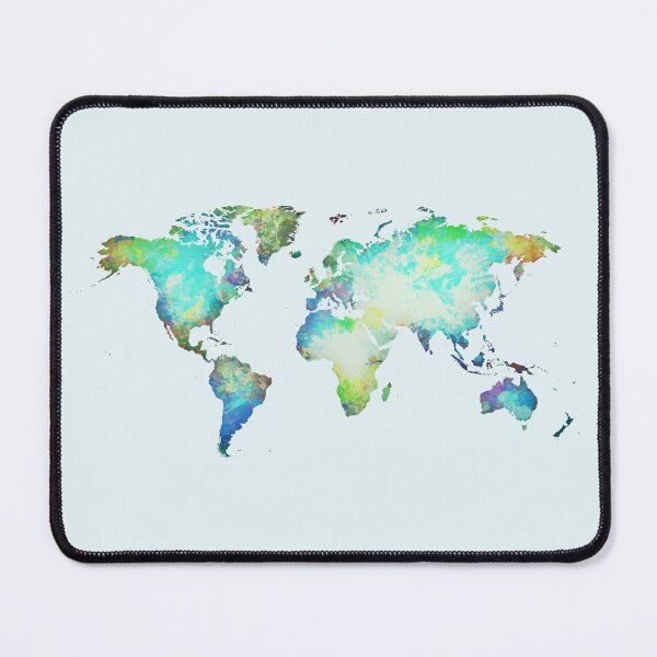 Item preview, World map silhouette with stain colours designed and sold by AlbertoRuiZ.