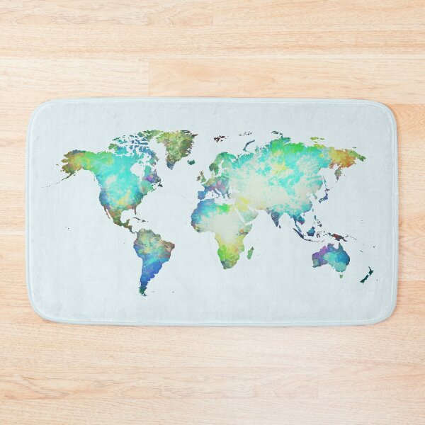 Item preview, World map silhouette with stain colours designed and sold by AlbertoRuiZ.