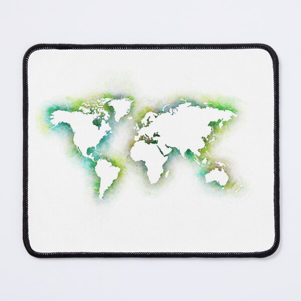 Item preview, World map green silhouette designed and sold by AlbertoRuiZ.