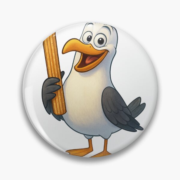 Item preview, Happy as a Seagull with a churro designed and sold by Interstellar Lotus .
