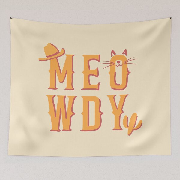 Item preview, Meowdy Typography designed and sold by nineFlorals.
