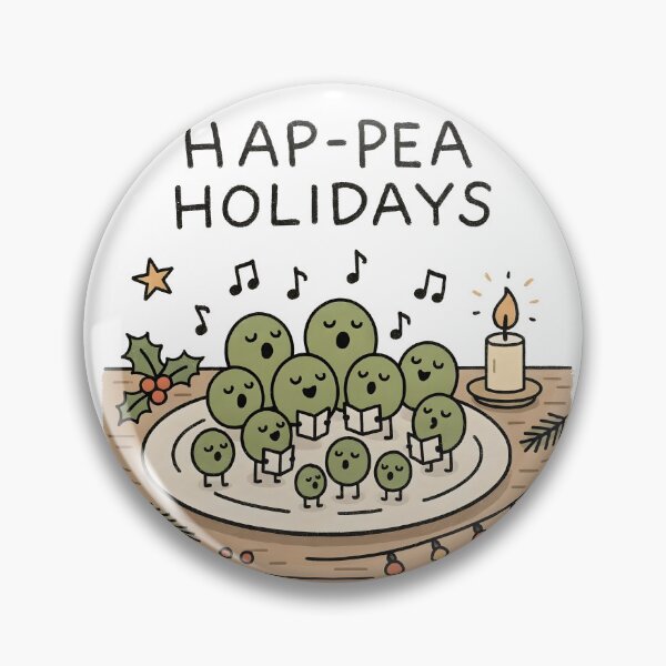 Artikelvorschau, Hap-Pea Holidays – Lustiges Weihnachtsgemüse-Wortspiel entworfen und verkauft von gogopachinko.