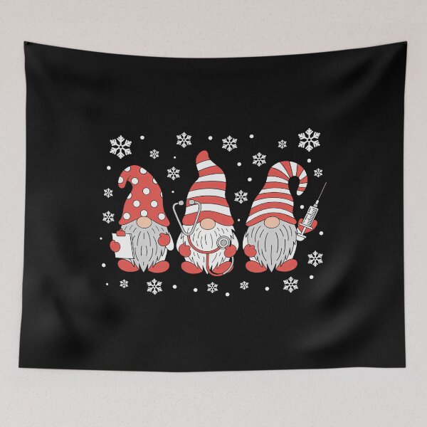Item preview, Nurse Christmas Gnomes Cute Xmas Scrub Top For Nurses designed and sold by petrichorsworld.