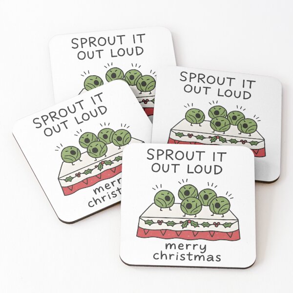 Item preview, Sprout it Out Loud - Fun Christmas Pun designed and sold by gogopachinko.