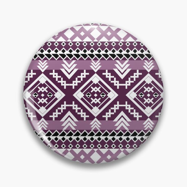 Artikelvorschau, Ethnisches geometrisches Muster, nahtloser Vektorhintergrund mit violetten und weißen Farben - traditionelles Stammes-Stoffdesign entworfen und verkauft von DesignByNui.