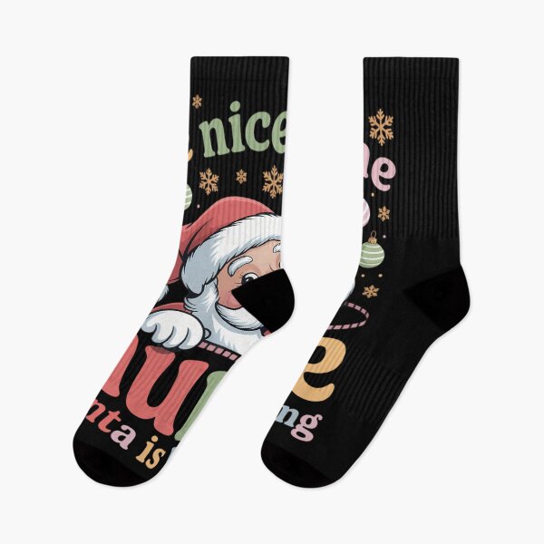 Item preview, Nurse Christmas Shirt Be Nice To The Nurse Santa Is Watching designed and sold by petrichorsworld.