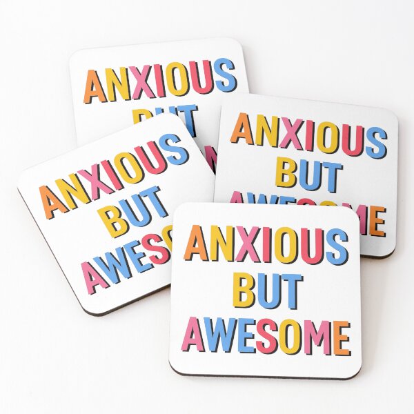 Item preview, Anxious But Awesome - Clean Colour Block Typography designed and sold by ZenPaths.