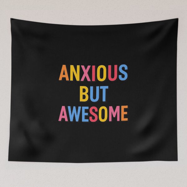 Item preview, Anxious But Awesome - Clean Colour Block Typography designed and sold by ZenPaths.