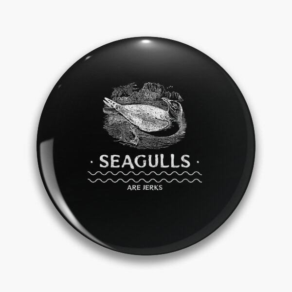Item preview, seagulls are jerks bird conspiracy fan designed and sold by snowry.