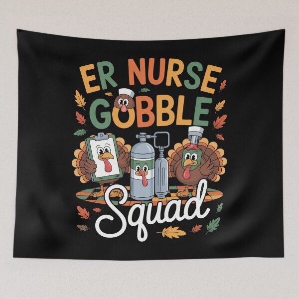 Item preview, Nurse Gobble Squad ER Nurse Turkey Lover Thanksgiving designed and sold by petrichorsworld.