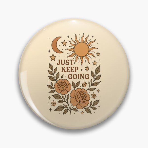 Item preview, Just keep going flower moon and sun art  designed and sold by BrownHorse90s.