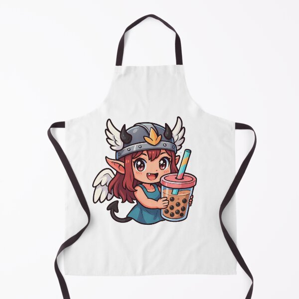 Item preview, Chibi Demon Valkyrie with Bubble Tea designed and sold by NorseDrip.