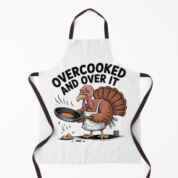Item preview, Overcooked and Over It Funny Thanksgiving Cooking Shirt designed and sold by WSPrintCrafter.