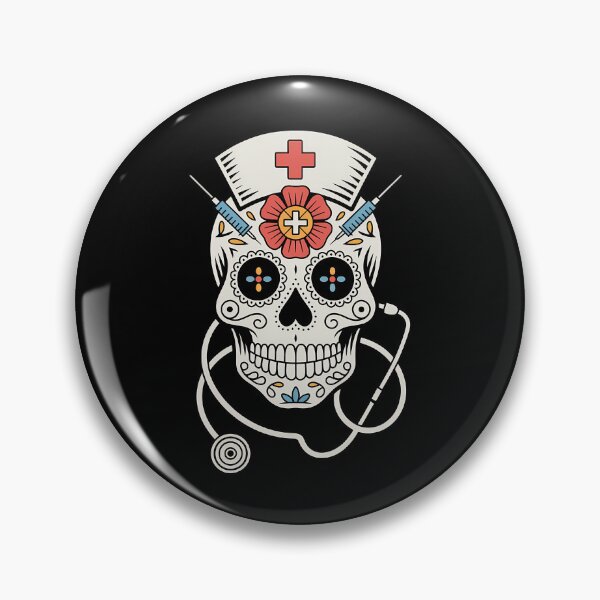 Item preview, Nurse Sugar Skull Stethoscope RN Medical Halloween designed and sold by petrichorsworld.