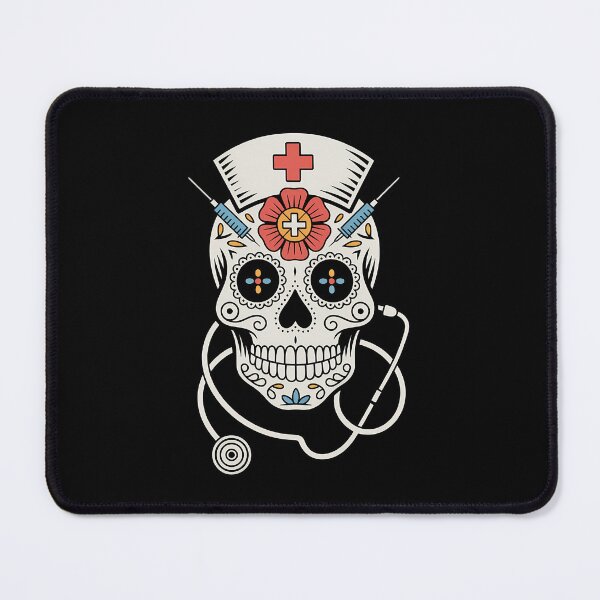Item preview, Nurse Sugar Skull Stethoscope RN Medical Halloween designed and sold by petrichorsworld.