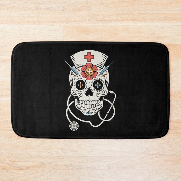 Item preview, Nurse Sugar Skull Stethoscope RN Medical Halloween designed and sold by petrichorsworld.