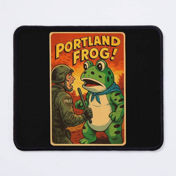 Item preview, Portland Frog — Retro Protest Poster | Amphifa Resistance Art designed and sold by The Devil's Bargain.