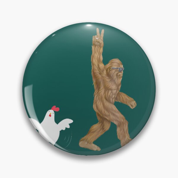 Item preview, Bigfoot Giving Peace Sign With Chicken Pal By Merch, Limited Edition, Perfect Gift For You And Frie designed and sold by JosephHunter7.