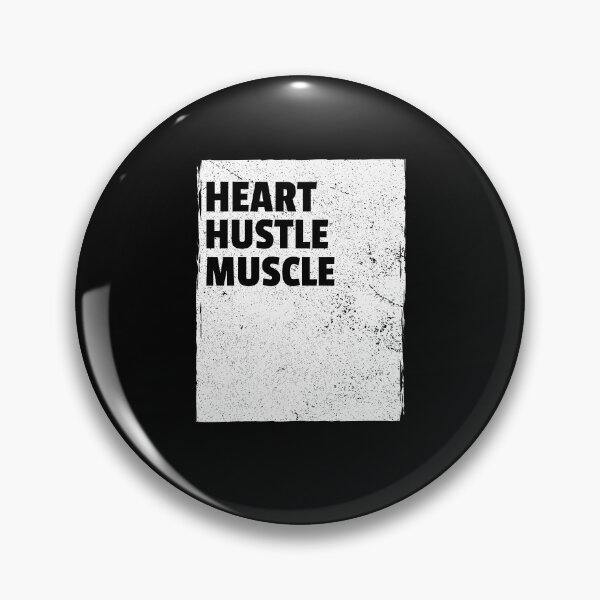 Item preview, heart hustle & muscle motivational workout inspired designed and sold by snowry.