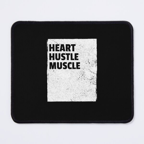 Item preview, heart hustle & muscle motivational workout inspired designed and sold by snowry.