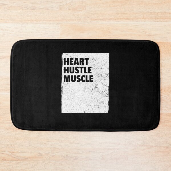 Item preview, heart hustle & muscle motivational workout inspired designed and sold by snowry.