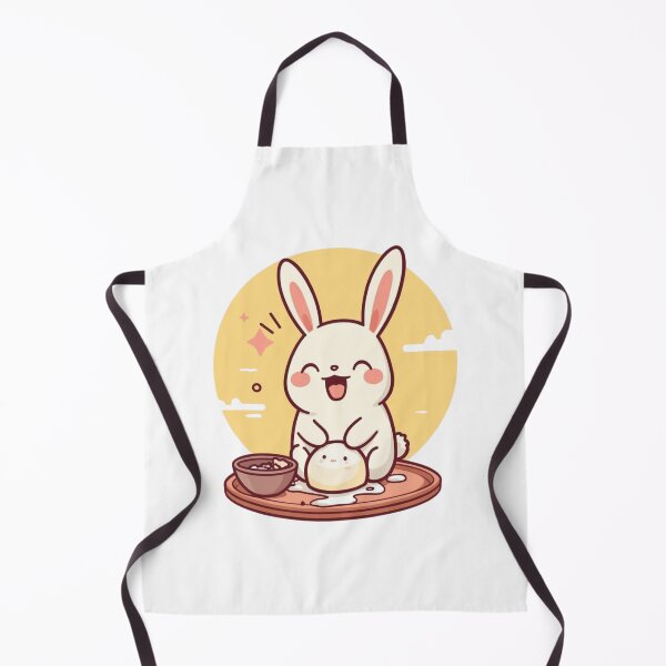 Item preview, Cute Rabbit Making Mochi on the Moon designed and sold by Vectorfever.