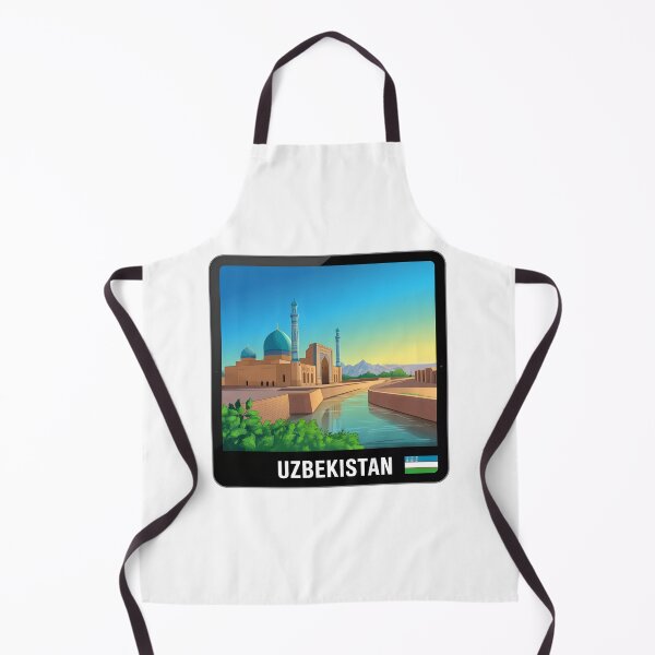 Item preview, Uzbekistan Travel — Scenic Mosque Reflection with Mountains and Sunset Sky designed and sold by VividOrganica.