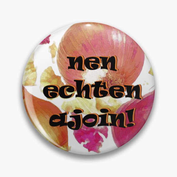 Item preview, Nen echten ajoin - Bold Black And Yellow Text Over Colorful Onion Pattern Background - Festive Graphic designed and sold by CreativeWorld96.