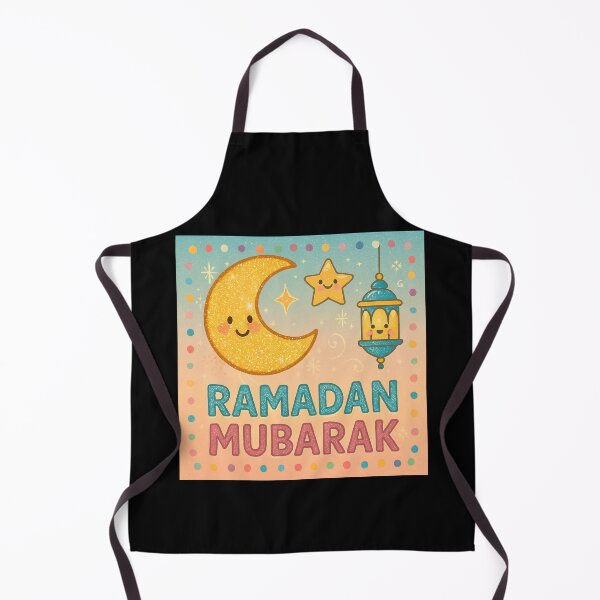 Item preview, Ramadan Mubarak Greeting Card (V.3) -Cute Lantern Moon and Star Design designed and sold by D-Islamic.