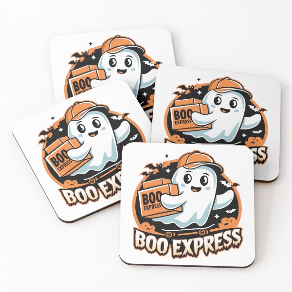 Item preview, Ghost Delivery Service – Cute Funny Halloween Ghost on Skateboard T-Shirt Design designed and sold by HAFIZ-DP.