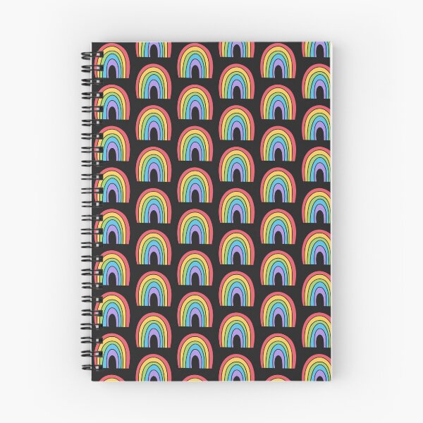 Item preview, Minimalist Dark Repeating Rainbow designed and sold by plushtiger.