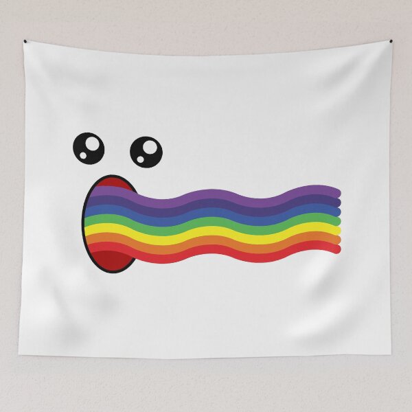 Item preview, Cute kawaii blowing rainbow face designed and sold by BlushyPrint.