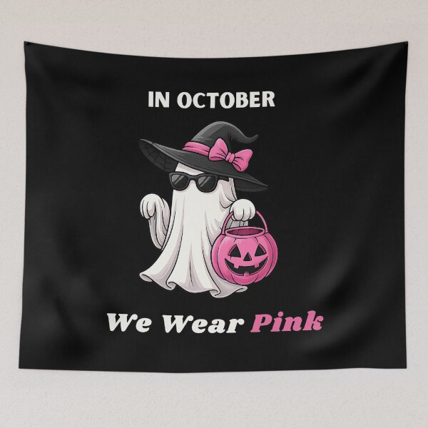 Item preview, In October We Wear Pink Nurse Ghost Halloween 2025 designed and sold by WonderMix.