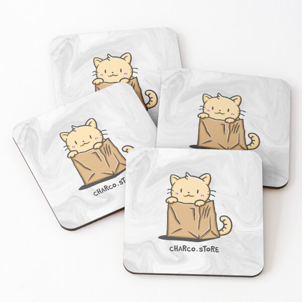 Item preview, Lovely Things | Peekaboo Cat – Curious Kawaii Paper Bag Design designed and sold by Charco.Store – Bold Expressive Graphics & Alt Streetwear Art.