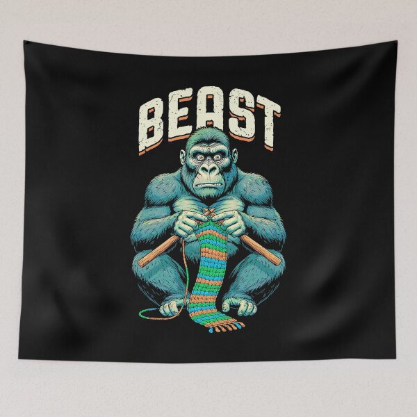Item preview, Funny Crochet Gorilla Beast Knitting Crocheting Ape Animal designed and sold by GrandeDuc.