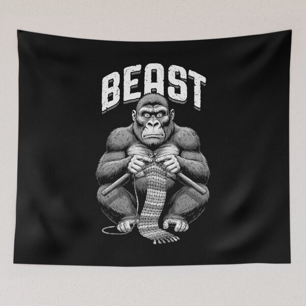 Item preview, Funny Crochet Gorilla Beast Knitting Crocheting Ape Animal designed and sold by GrandeDuc.