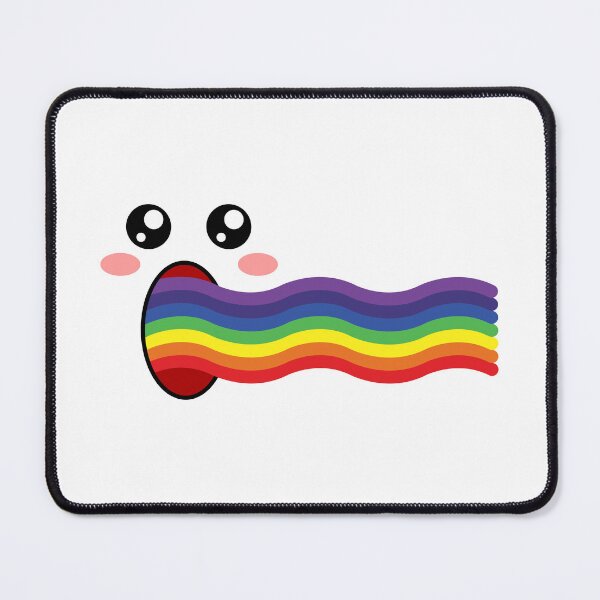 Item preview, Cute kawaii blushing blowing rainbow face designed and sold by BlushyPrint.