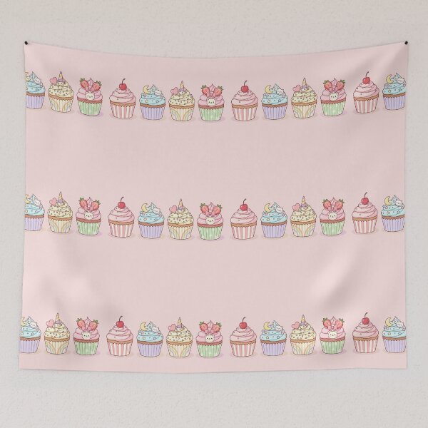 Item preview, Kawaii Cupcake Collection – Cute Pastel Dessert Art for Sweet Lovers designed and sold by Tidarat-27.