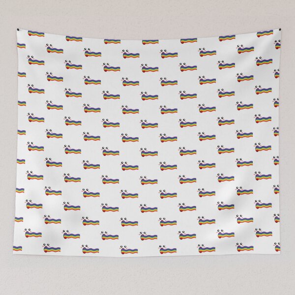 Item preview, Cute kawaii blushing blowing rainbow face pattern designed and sold by BlushyPrint.