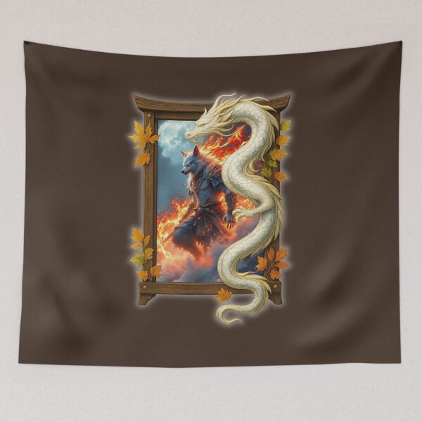 Item preview, The Dragon and The Burning Wolf designed and sold by CamillaCreation.