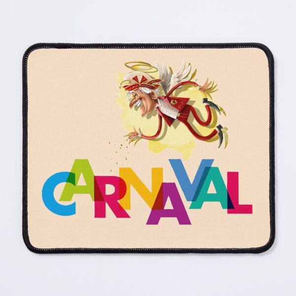 Item preview, De Keizer van Carnaval - Colorful Carnival Festival Illustration With Cartoon Angel Of Kamiel And Bold Multicolor Letters designed and sold by CreativeWorld96.