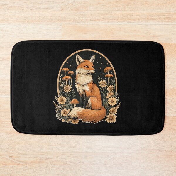 Item preview, Fox with mushrooms and flowers designed and sold by Fran Fryberg.
