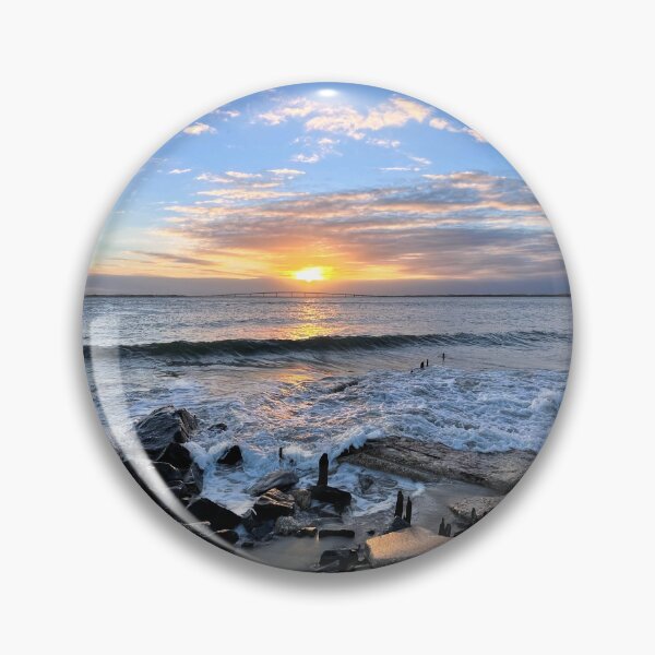 Item preview, Longport New Jersey Sunset Fishing Jetty designed and sold by LeslieMac713.