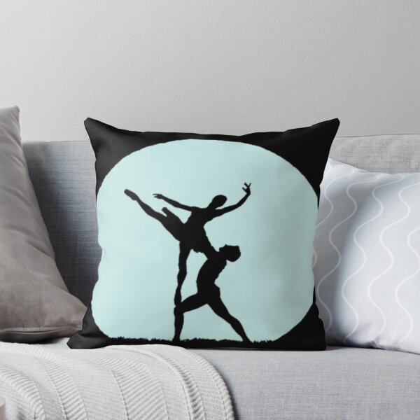Item preview, Silhouette Of Two People Performing A Dynamic Partner Lift In Mid-Air Pose - Ballet designed and sold by CreativeWorld96.