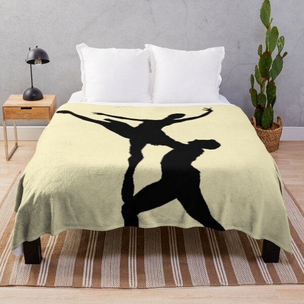 Item preview, Silhouette Of Two People Performing A Dynamic Partner Lift In Mid-Air Pose - Ballet designed and sold by CreativeWorld96.