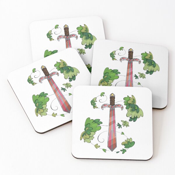 Item preview, Stained Glass Sword and Leaves designed and sold by EchoNebula.