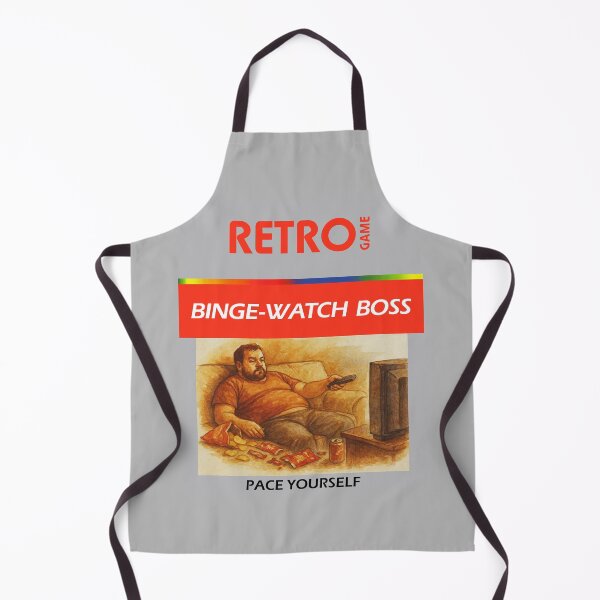 Item preview, Binge‑Watch Boss 8-bit Era 80s Tee designed and sold by DopeyRobot.