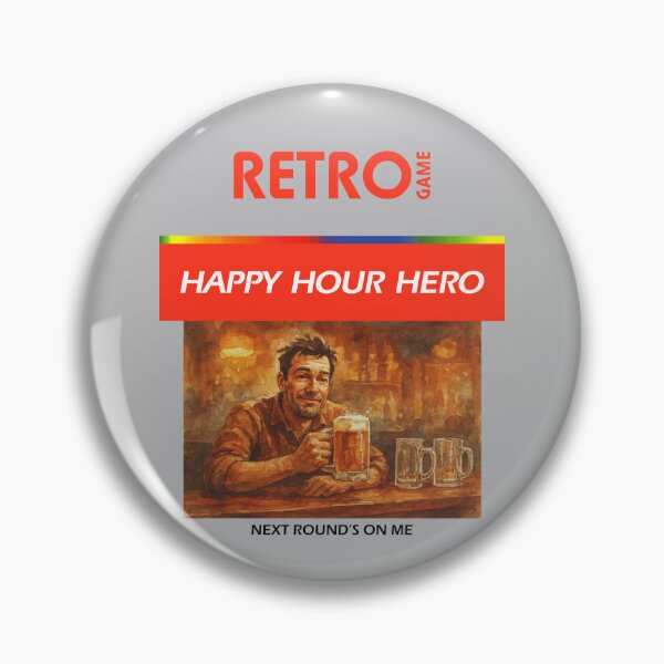 Item preview, Happy Hour Hero 8-bit Era 80s Tee designed and sold by DopeyRobot.
