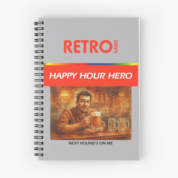Item preview, Happy Hour Hero 8-bit Era 80s Tee designed and sold by DopeyRobot.